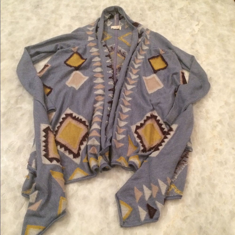#SWT2 ANTHROPOLOGIE SOUTHWEST BLANKET SWEATER - Picture 4 of 7